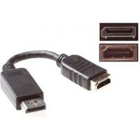 ACT AK3994 Verloopkabel | DisplayPort male/HDMI-A female | Zwart | 15 cm - thumbnail
