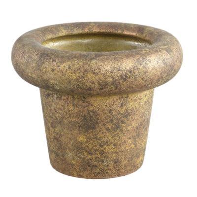 PTMD bloempot relandi l goudkleurig 30 cm | 2 stuks