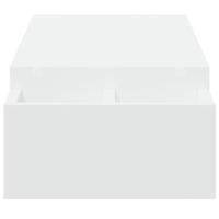 Monitorstandaard met opbergruimte 100x27x15 cm bewerkt hout wit - thumbnail