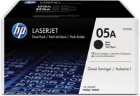 HP toner 05A, 2 300 pagina&apos;s, OEM CE505D, zwart, duopack - thumbnail