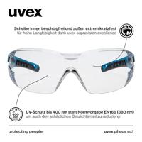 uvex pheos nxt 9128265 Veiligheidsbril Incl. UV-bescherming Blauw, Antraciet EN 166:2001, EN 170:2002 - thumbnail