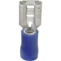 TRU COMPONENTS 1582970 Platte stekker (female) Insteekbreedte: 4.80 mm Insteekdikte: 0.50 mm 180 ° Deels geïsoleerd Blauw 1 stuk(s) - thumbnail