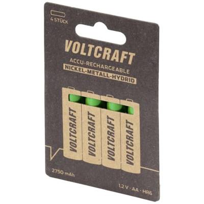 VOLTCRAFT HR06 Oplaadbare AA batterij (penlite) NiMH 2750 mAh 1.2 V 4 stuk(s)