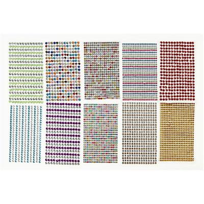 Creativ Company Https://www.cchobby.nl/stick-on-strasstenen-d-4-6-mm-vel-16x9-5-cm-diverse-kleuren-10-vel-1-doos