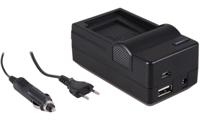 4-in-1 acculader voor Canon NB-13L accu - compact en licht - laden via stopcontact, auto, USB en Powerbank - thumbnail
