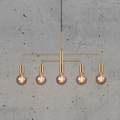 Hanglamp messing kroonluchter 'Gloom' Nordlux 5 fittingen rond 74 cm Hanglamp messing kroonluchter 'Gloom' Nordlux 5 fittingen rond 74 cm