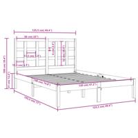 Bedframe massief hout wit 120x190 cm - thumbnail