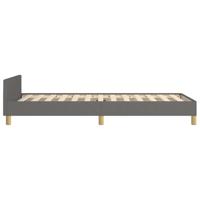 Bedframe met hoofdeinde stof donkergrijs 100x200 cm - thumbnail