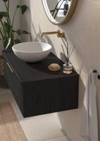 Ben Engraved Line afdekset voor inbouw wastafelkraan geborsteld messing pvd-coating - thumbnail