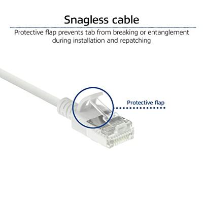 ACT Witte 0,15 meter LSZH U/FTP CAT6A datacenter slimline patchkabel snagless met RJ45 connectoren ACT Witte 0,15 meter LSZH U/FTP CAT6A datacenter slimline patchkabel snagless met RJ45 connectoren