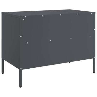 Tv-meubel 68x39x50,5 cm staal antracietkleurig