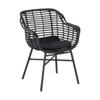 Hartman Tuinstoel 'Cecilia' Alu, kleur Zwart - thumbnail
