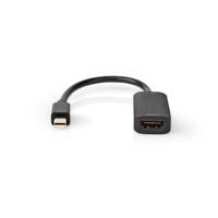 Nedis CCGP37654BK02 Mini-displayport - Hdmi™-kabel 1.4 Mini-displayport Male - Hdmi™-uitgang 0,2 M Zwart - thumbnail