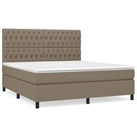 Boxspring met matras stof taupe 180x200 cm - thumbnail