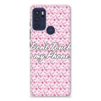 Motorola Moto G60s Silicone-hoesje Flowers Pink DTMP - thumbnail