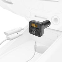 Hama FM Transmitter voor autoradio met AUX, USB en autolader (auto-adapter voor sigarettenaansteker aansluiting met 3,5 mm jack aansluiting en 2 USB-poorten voor USB-stick en voor opladen) zwart - thumbnail