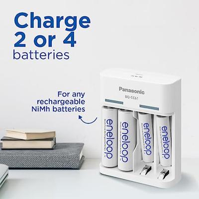 Panasonic USB lader BQ-CC61 + 4 Eneloop AA batterijen