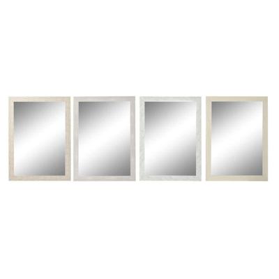 Wandspiegel DKD Home Decor Ivoor 70 x 2 x 97 cm (4 Stuks) Wandspiegel DKD Home Decor Ivoor 70 x 2 x 97 cm (4 Stuks)