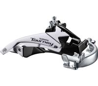 Shimano voorderailleur 3 x 6/7-speed tourney fd-ty510 top swing/dual pull lage klem 42t (66-69°) - thumbnail
