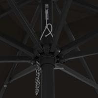 Parasol vierkant met LED-verlichting 295x245 cm zwart - thumbnail