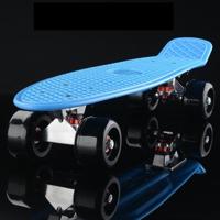 Glanzende vis plaat scooter single Tilt vier wiel skateboard met 72mm wiel (zwart blauw) - thumbnail