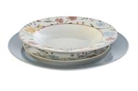 Serviesset DKD Home Decor Blauw Wit Porselein Gebloemd 27 x 27 x 3 cm 18 Onderdelen - thumbnail