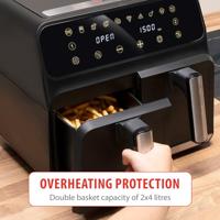 Alpina Switzerland 871125224012 Airfryer 8 l 1700 W Anti-aanbaklaag, Met display, Timerfunctie Zwart - thumbnail