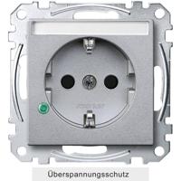 Merten MEG2305-0460 Wandcontactdoos Inzetstuk System M Aluminium 1 stuk(s) - thumbnail