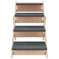 VidaXL Hondentrap 105x47 cm massief vurenhout grijs - thumbnail