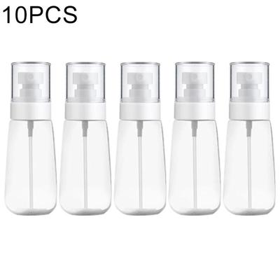10 stuks Portable hervulbare plastic Fine mist parfum spray fles transparante lege spray sproeier fles 60ml (transparant)