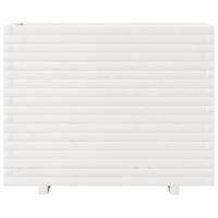 Plantenbak 90x40x72 cm massief grenenhout wit - thumbnail