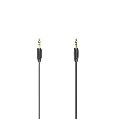 Hama Audiokabel, 3,5 mm jack - 3.5mm jack stereo, verguld, ultradun, 0,5 m Mini jack kabel