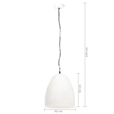 VidaXL Hanglamp industrieel rond 25 w e27 42 cm wit