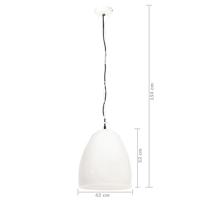 Hanglamp industrieel rond 25 W E27 42 cm wit - thumbnail