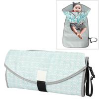 Baby veranderende luier pad Portable opvouwbare waterdichte verpleegkundige pad grootte: One size (licht groene geometrie) - thumbnail