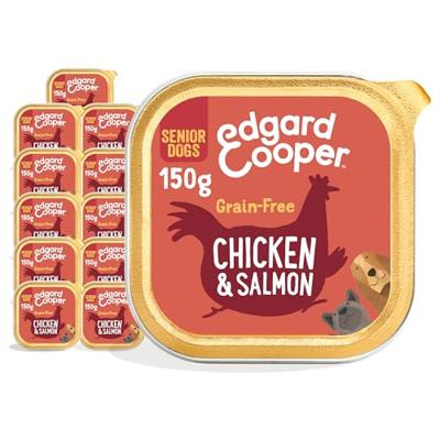 Edgard & Cooper Kip & Zalm Senior hond natvoer kuipjes 11 x 150gr