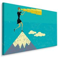 Schilderij - Spioneren op een Berg, 5 maten, Premium Print - thumbnail