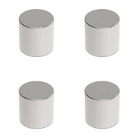 MAUL neodymium cylinder magneet, ft 10x10x10 mm, trekkracht 4 kg, zilver, blister van 4 stuk - thumbnail
