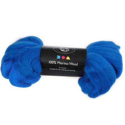 Creativ Company Merino wol, dikte 21 my, kobalt blauw, 100 gr/ 1 doos