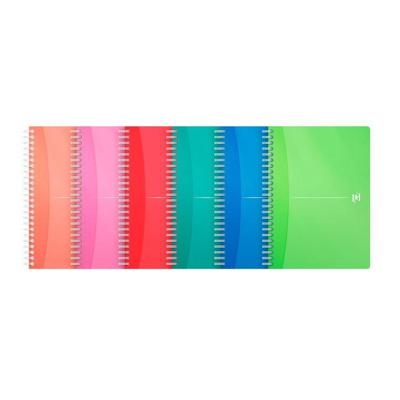 Spiraalblok Oxford MyColours A5 lijn 90vel assorti | 5 stuks