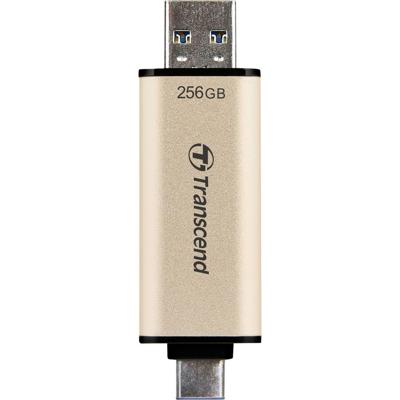 Transcend JetFlash 930C USB-stick 256 GB Goud TS256GJF930C USB-A 3.2 Gen 1, USB-C