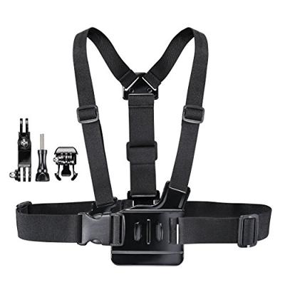 Mantona In lengte verstelbare borstband (incl. hoekstuk, geschikt voor GoPro Hero 2/3/3+/4, GoPro Session)