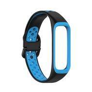 Siliconen band 2 kleurig - Zwart / blauw - Samsung Galaxy Fit 2 - thumbnail