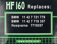 HIFLOFILTRO ölfilter oil filter hf-160 - thumbnail