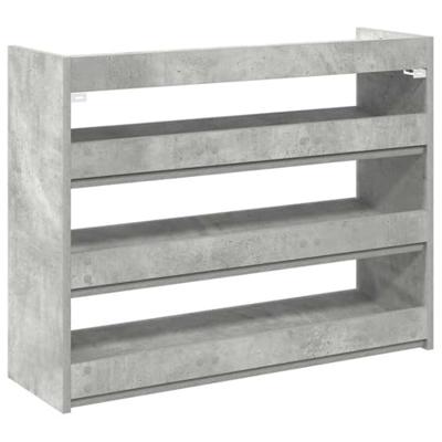 VidaXL Schoenenrek 80x25x62 cm bewerkt hout betongrijs VidaXL Schoenenrek 80x25x62 cm bewerkt hout betongrijs