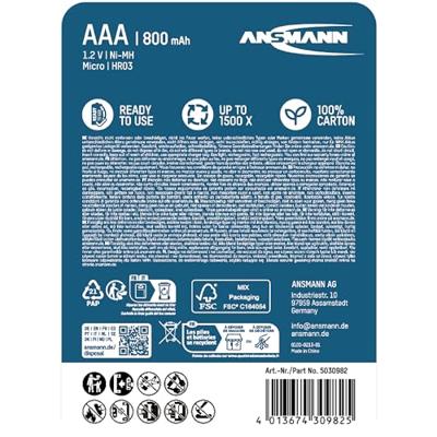 Ansmann 2x 800mAh Mignon NiMH Accu