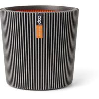 Kegelvormige vaas - CAPI EUROPE - Groef NL - 36 x 34 cm - Antraciet - thumbnail