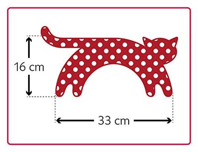 Leschi Verwarmingskussen Minina kat L - polkadot rood/zwart Leschi Verwarmingskussen Minina kat L - polkadot rood/zwart
