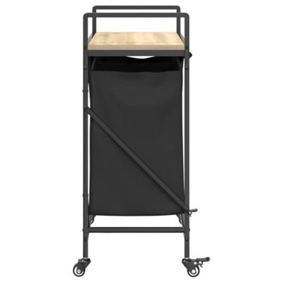 Wasmand 2 vakken met planken sonoma eikenkleurig Wasmand 2 vakken met planken sonoma eikenkleurig