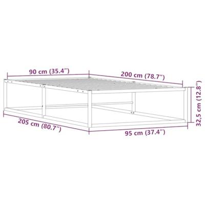 Bedframe zonder matras 90x200 cm wit